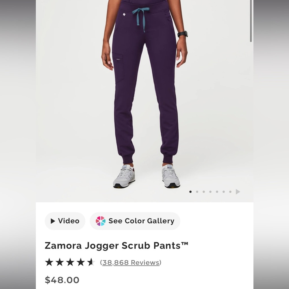 Figs Purple Jam Zamora Scrub pants, regular medium